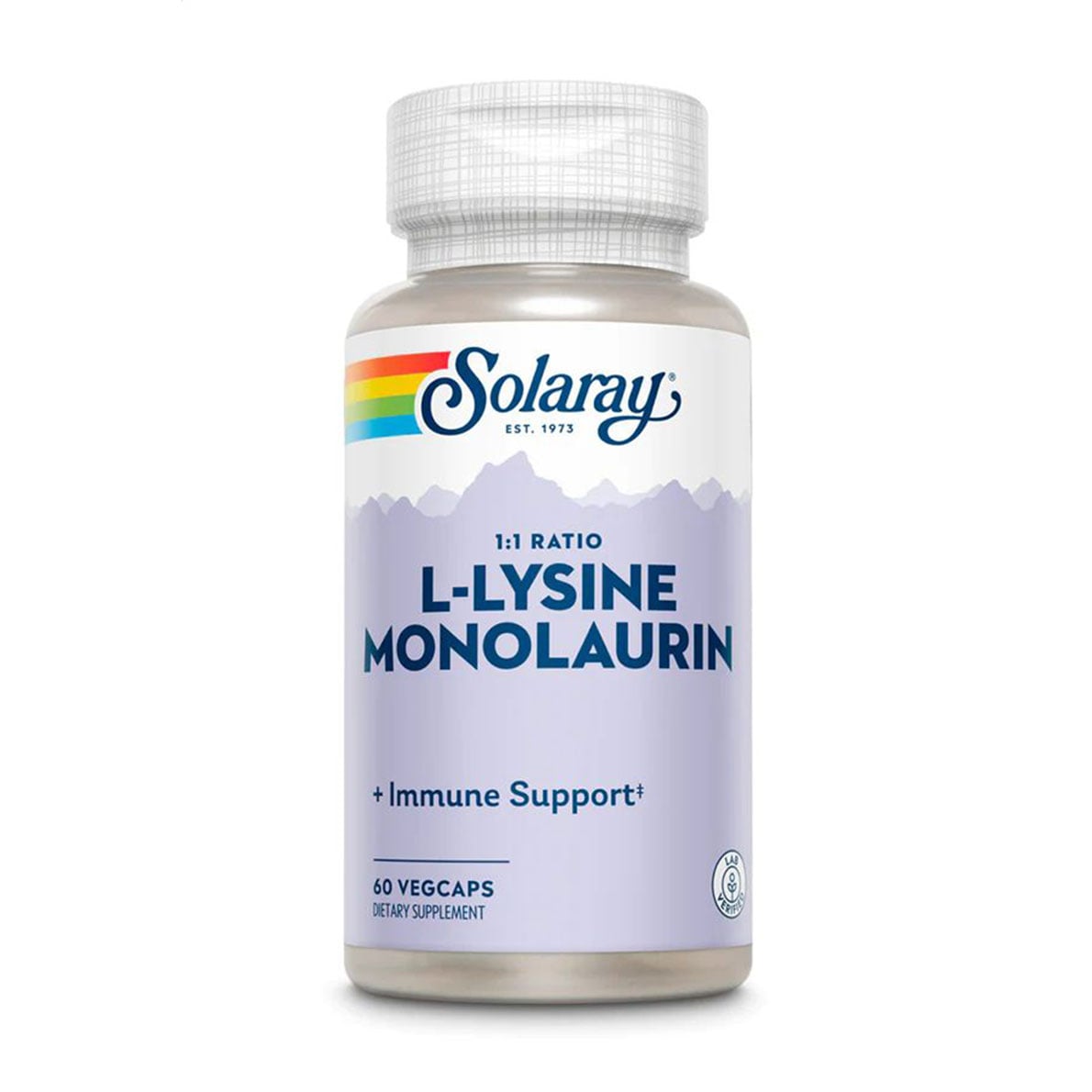 L-Лізин Монолаурин Solaray L-Lysine Monolaurin 1:1, 60 вегетаріанських капсул